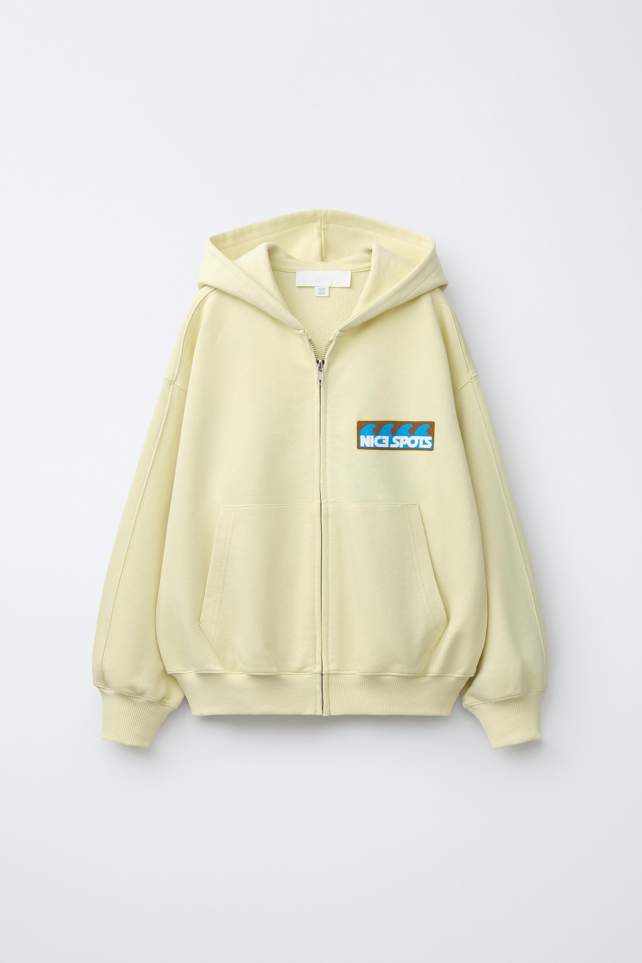 PRINTED ZIP SWEATSHIRT